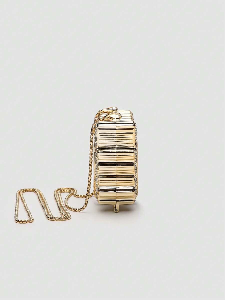 SHEIN ZŁOTA TOREBKA ZDOBIENIE S07__11,5X3,5X8CM