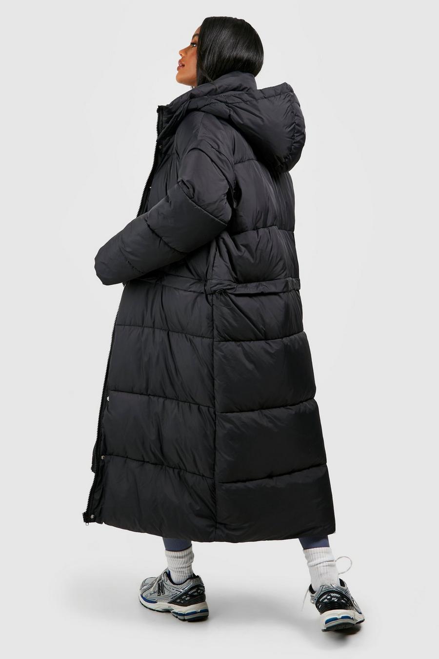 BOOHOO PIKOWANA KURTKA KAMIZELKA KAPTUR ŁĄCZENIE 4W1 W01__L