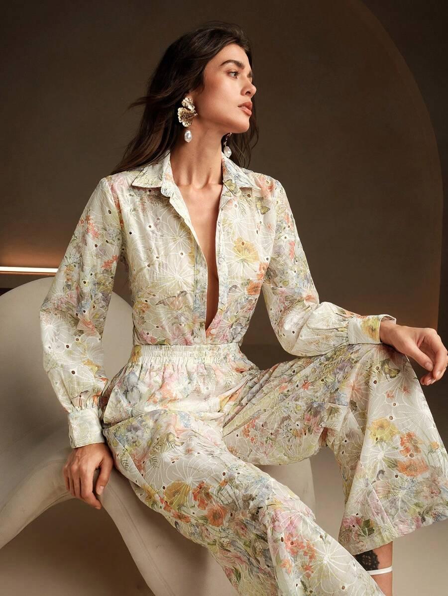 SHEIN KOSZULA SPODNIE KOMPLET S06__L