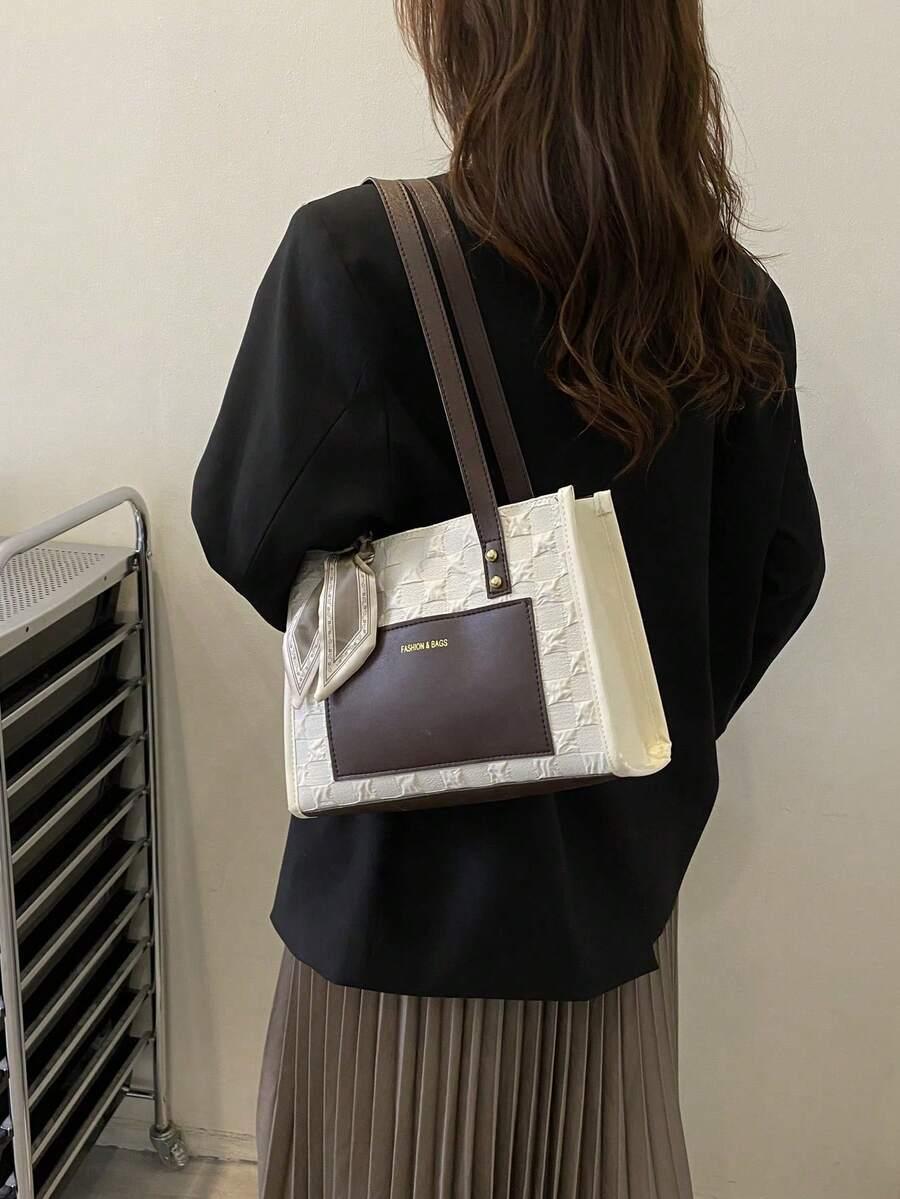 SHEIN KOLOROWA TOREBKA ZDOBIENIE S07__28,5X10,5X21CM
