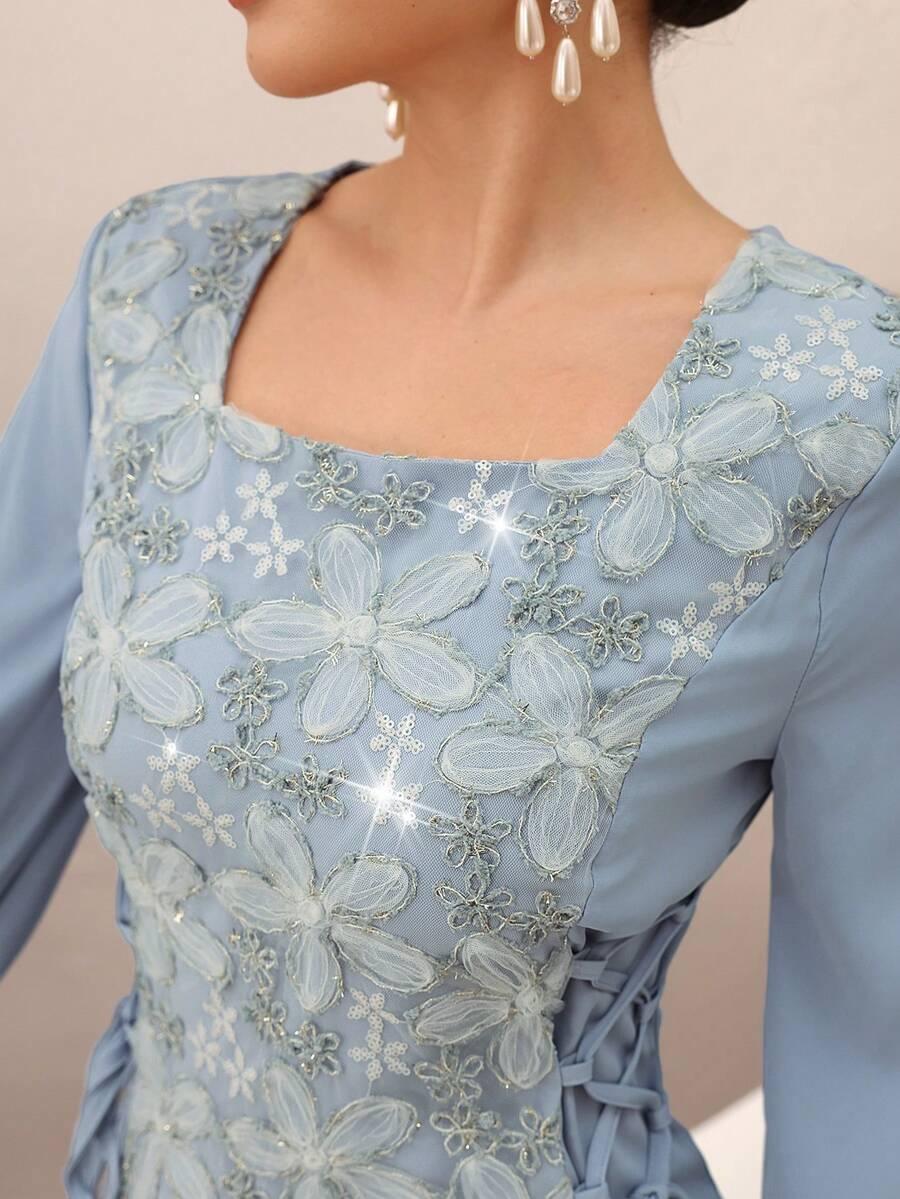 SHEIN NIEBIESKA MAXI SUKIENKA S06__M