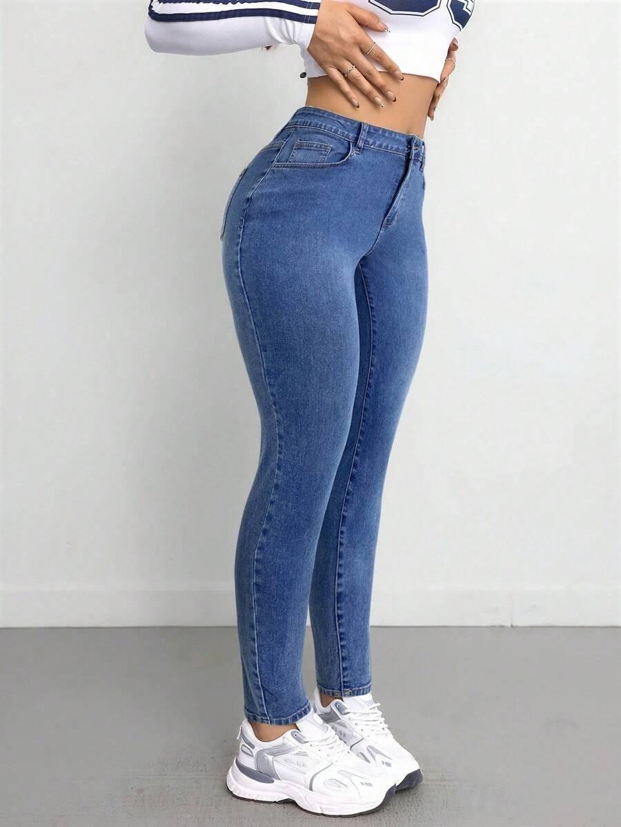 SHEIN SPODNIE JEANS RURKI S06__50
