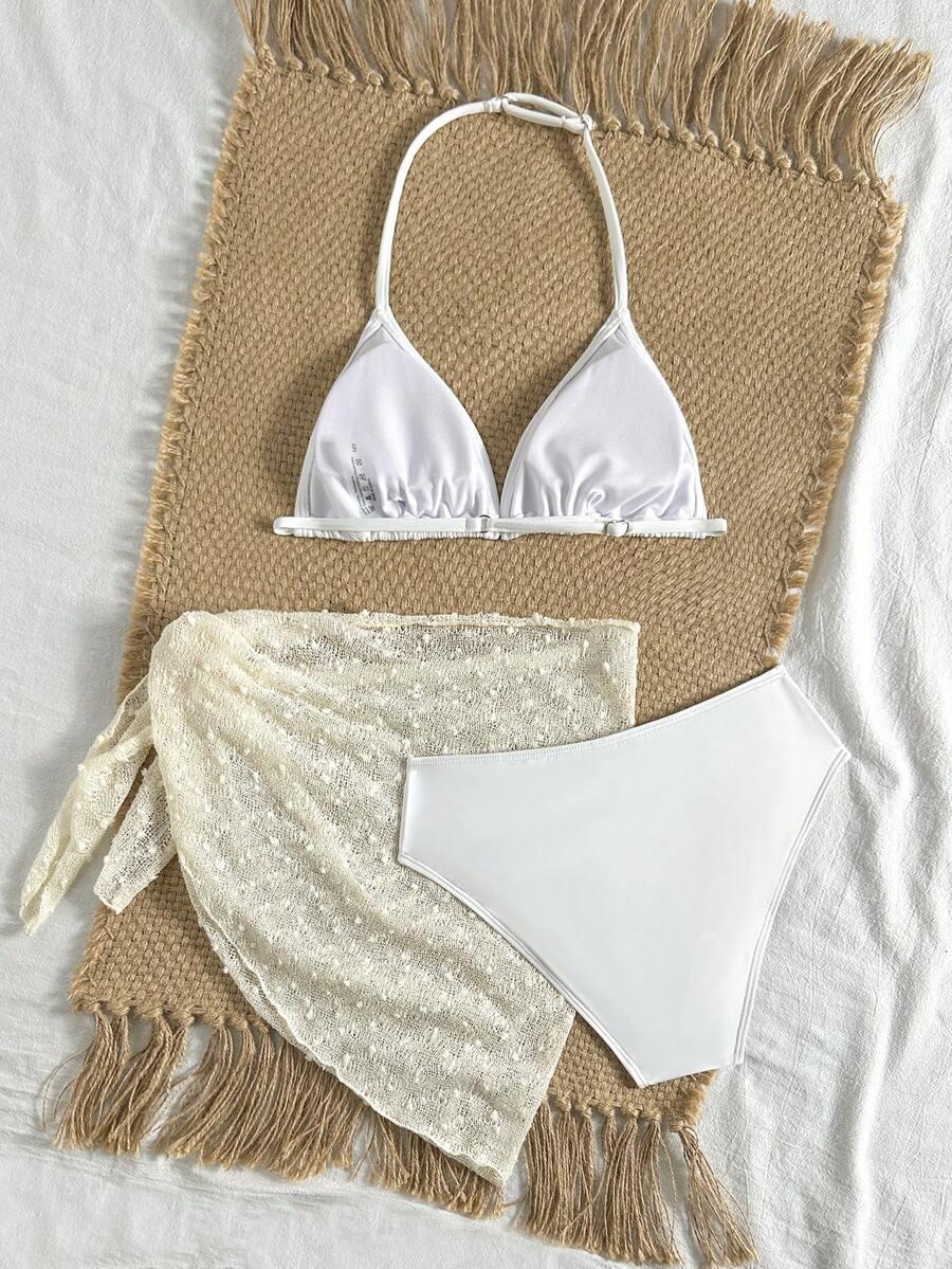 SHEIN DWUCZĘŚCIOWY STRÓJ KĄPIELOWY SARONG KOMPLET S09__158-162