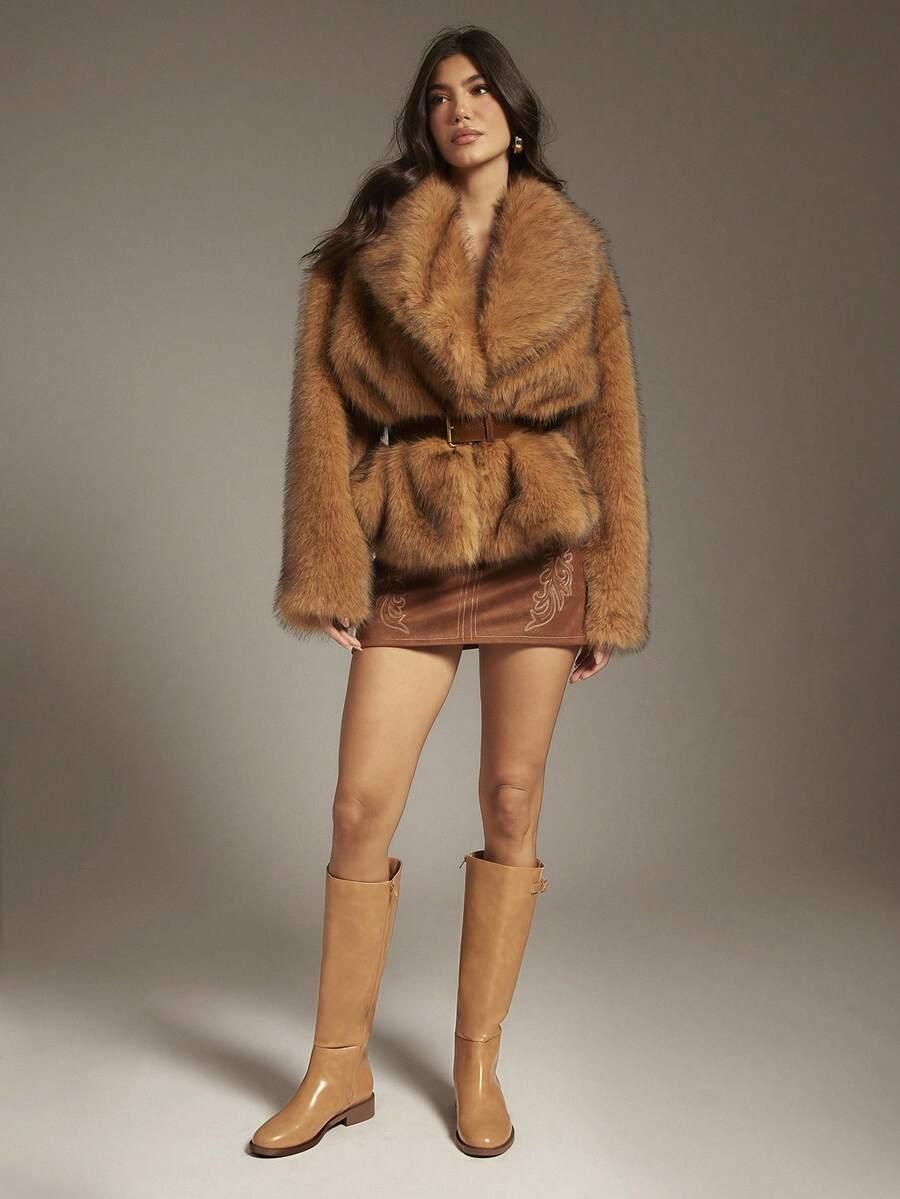 SHEIN BRĄZOWE KOZAKI ZDOBIENIE W01__39,5