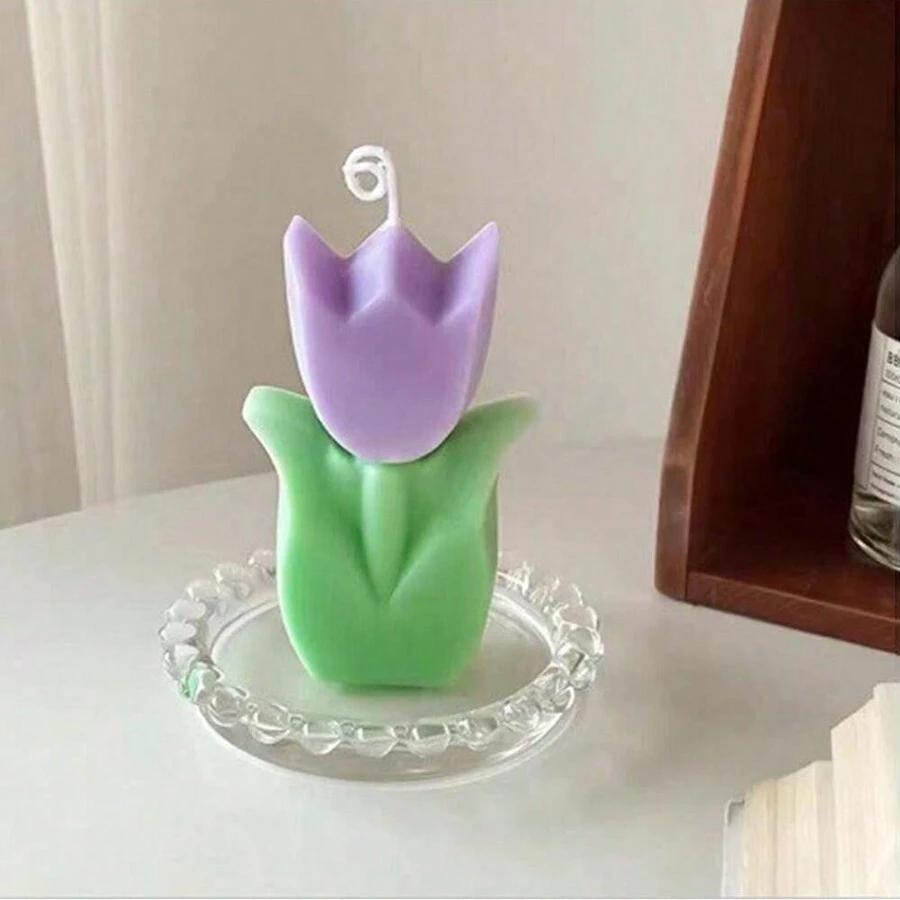 SHEIN DEKORACYJNA ŚWIECA TULIPAN 5-PACK S07__8,5X6CM