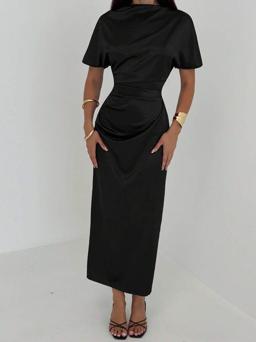 ALORUH CZARNA MAXI SUKIENKA S06__S