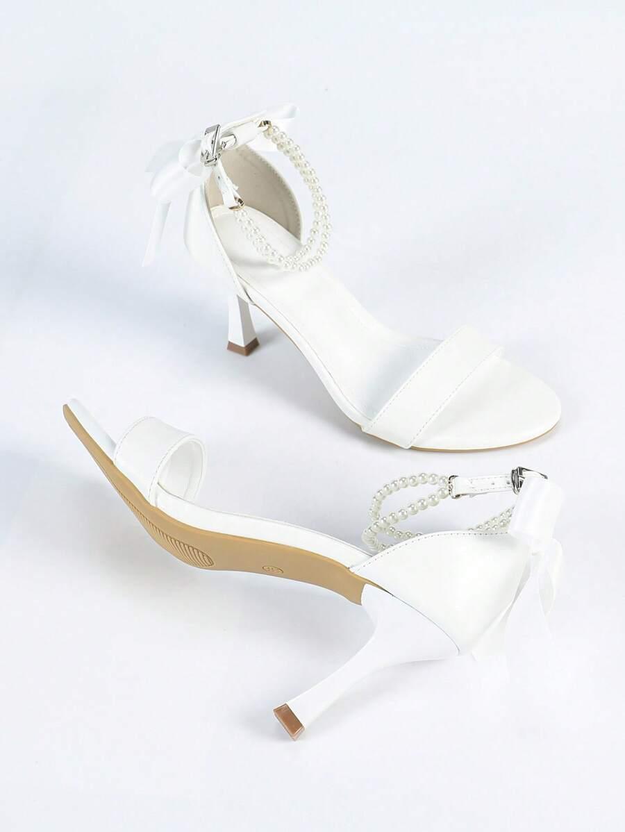 SHEIN BIAŁE SANDAŁY OBCAS ZDOBIENIE S06__39