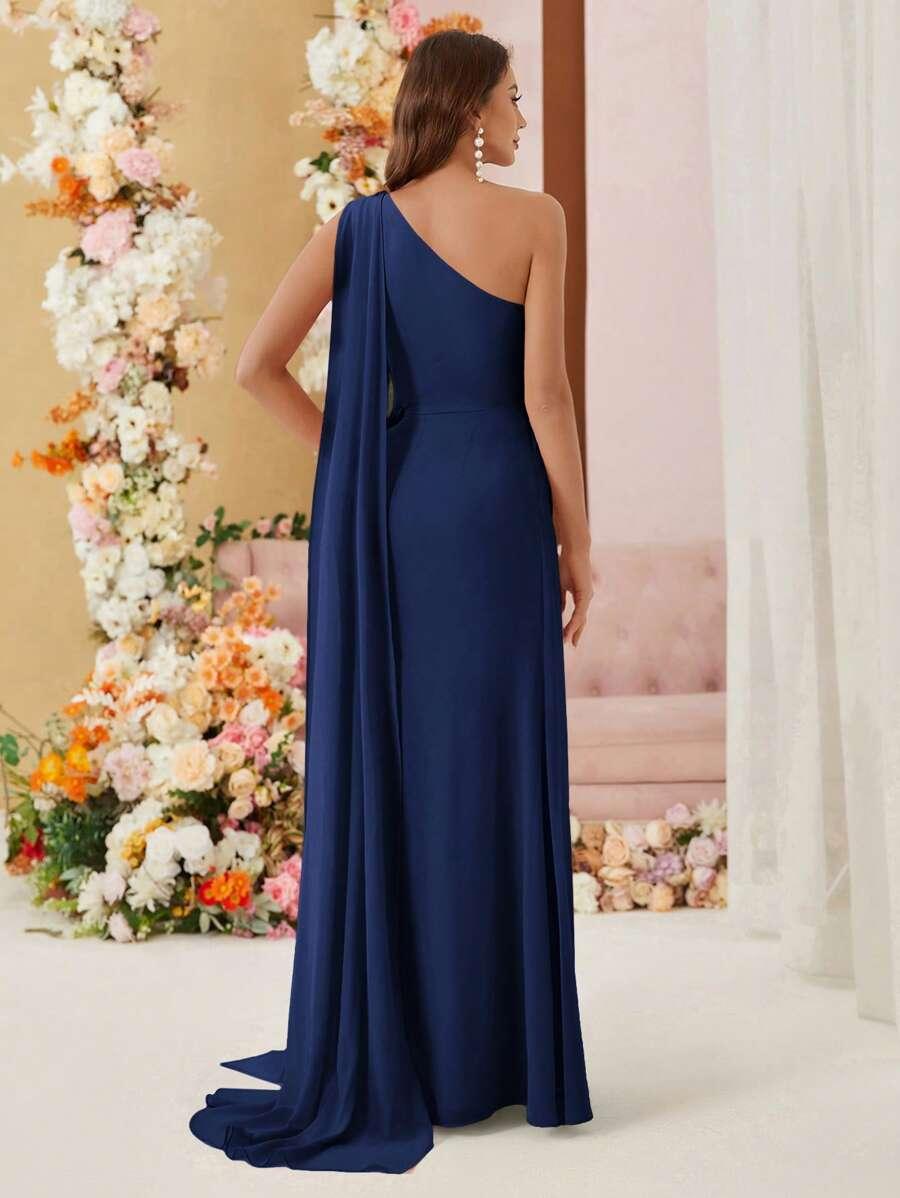 SHEIN GRANATOWA MAXI SUKIENKA S06__M