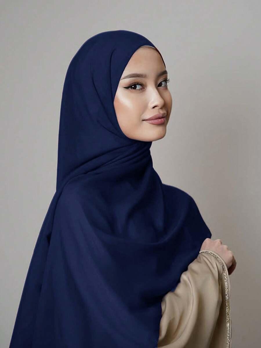 SHEIN GRANATOWA CHUSTA NA GŁOWĘ S07__70X180