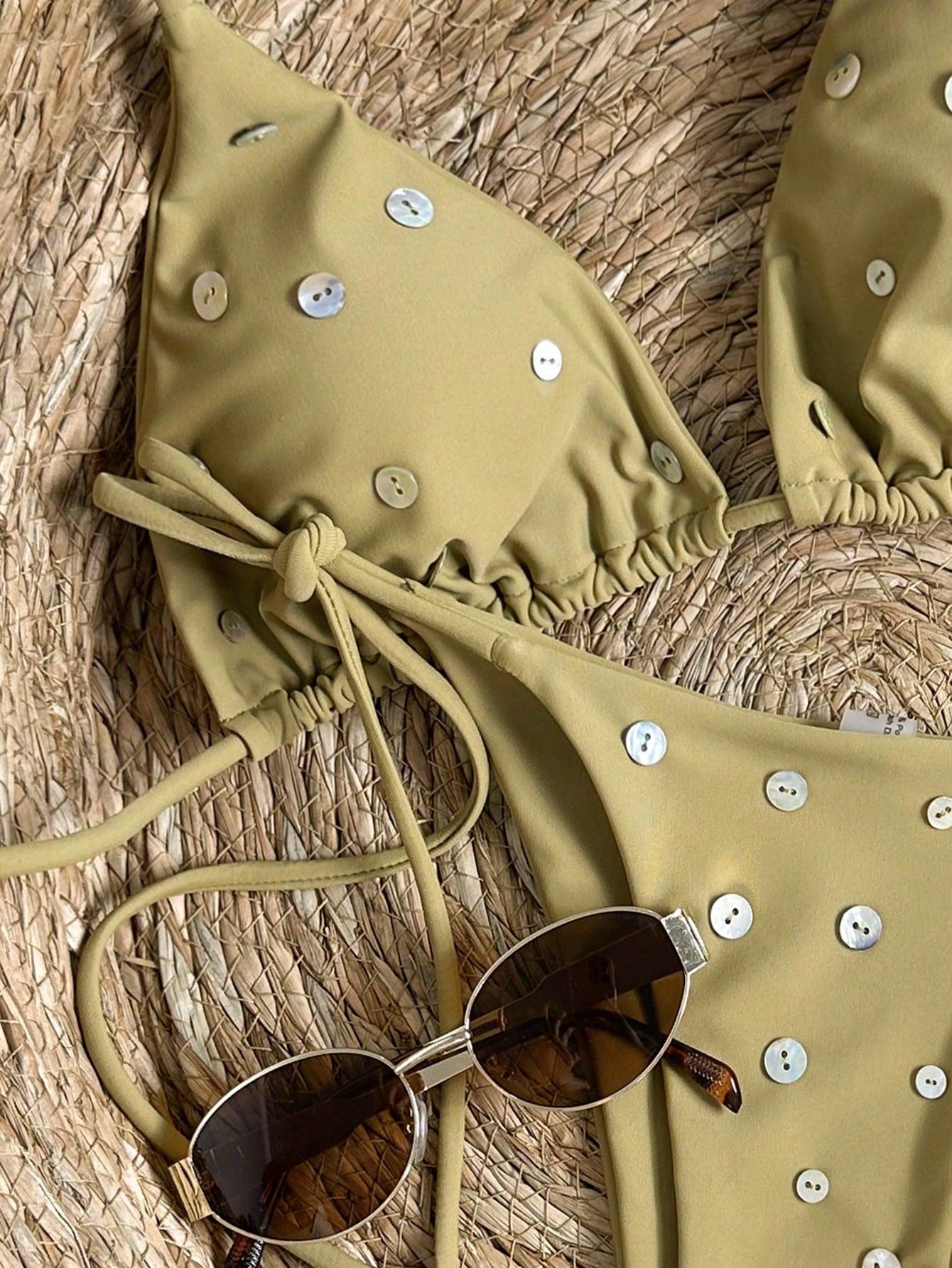 SHEIN DWUCZĘŚCIOWY STRÓJ KĄPIELOWY S09__M