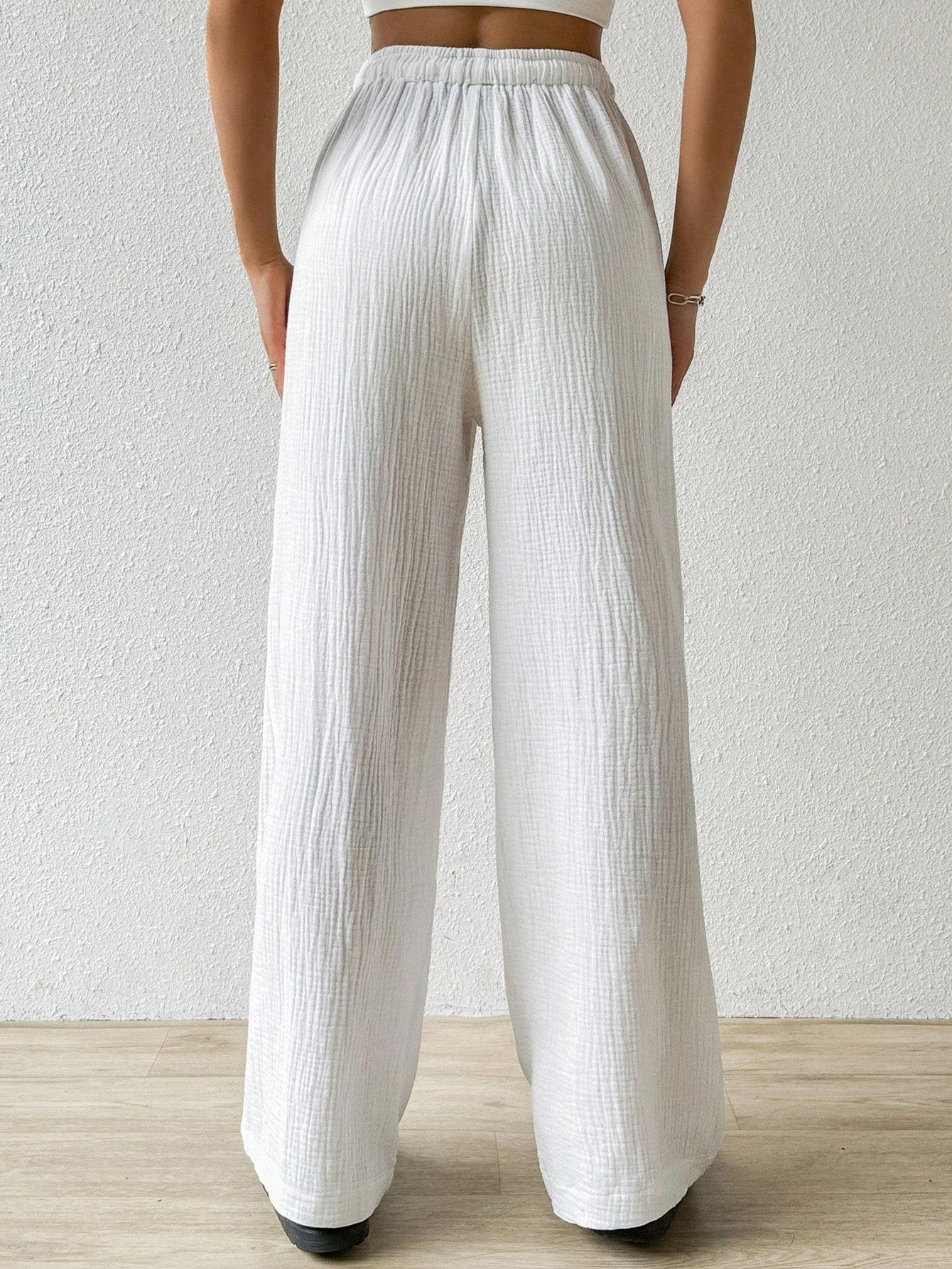 SHEIN BIAŁE SPODNIE TEKSTURA S06__48