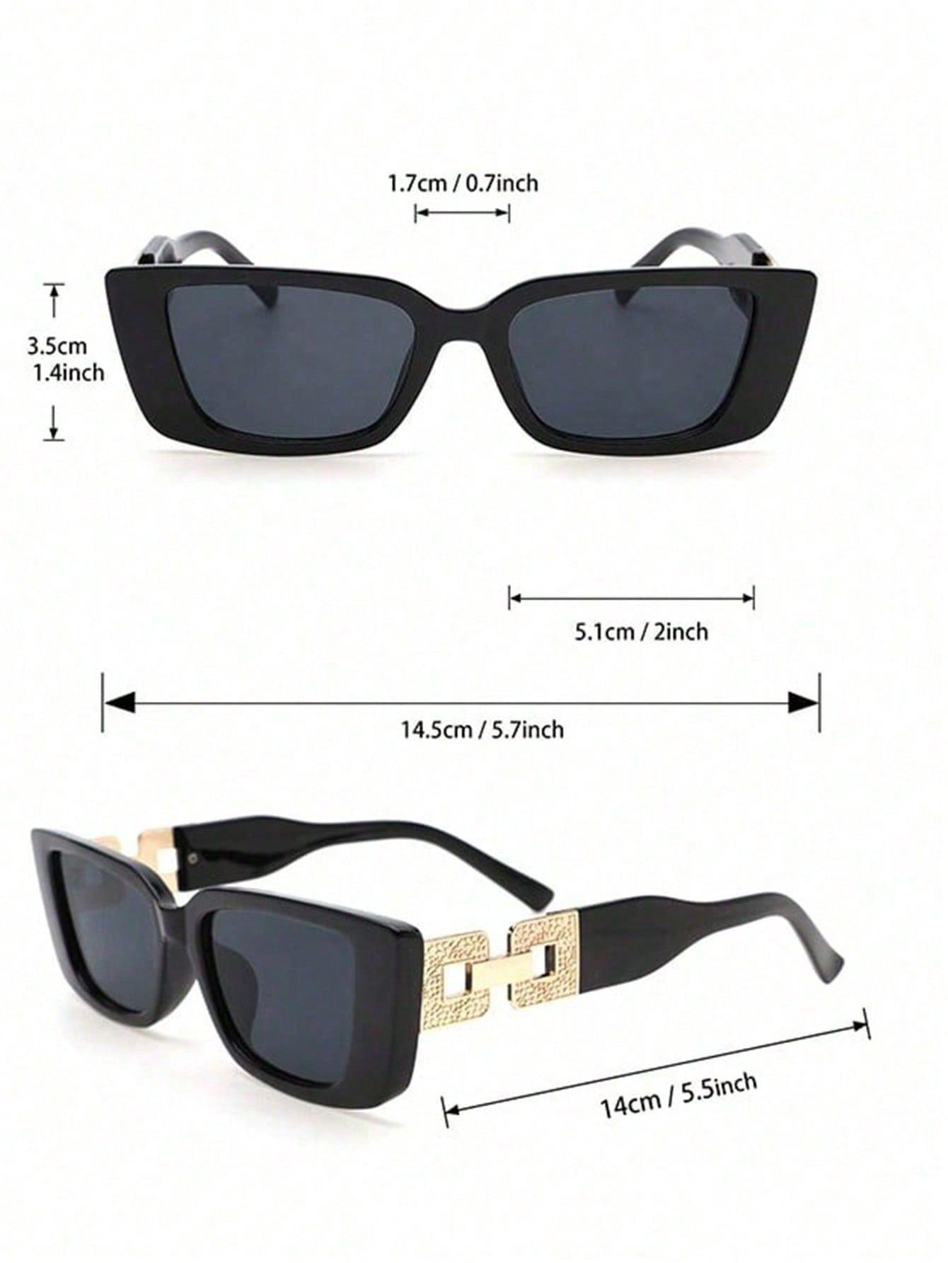 SHEIN CZARNE OKULARY PRZECIWSŁONECZNE S07__
