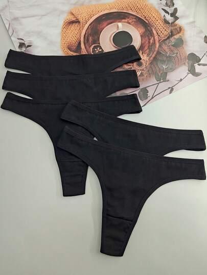 SHEIN CZARNE MAJTKI STRINGI 10 PACK S07__L