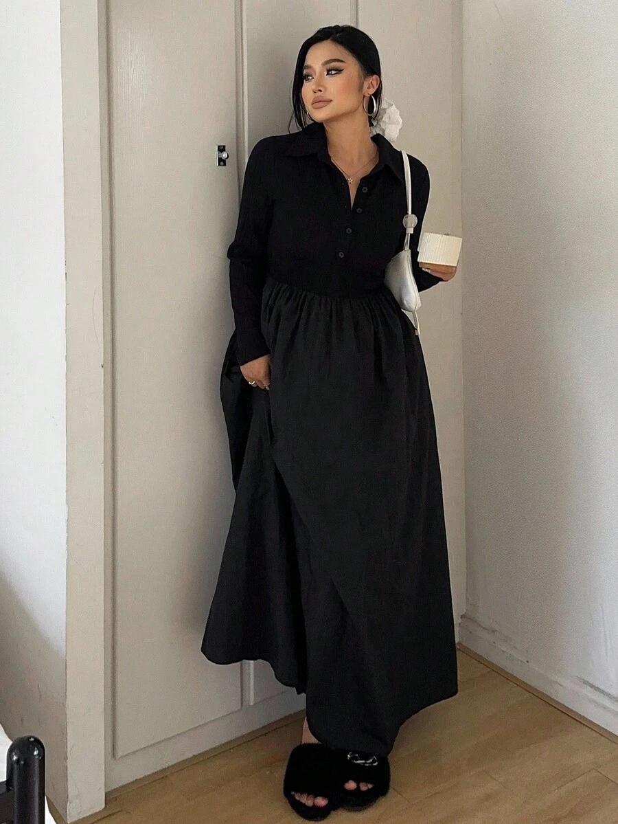 FLIRLA CZARNA MAXI SUKIENKA S06__50