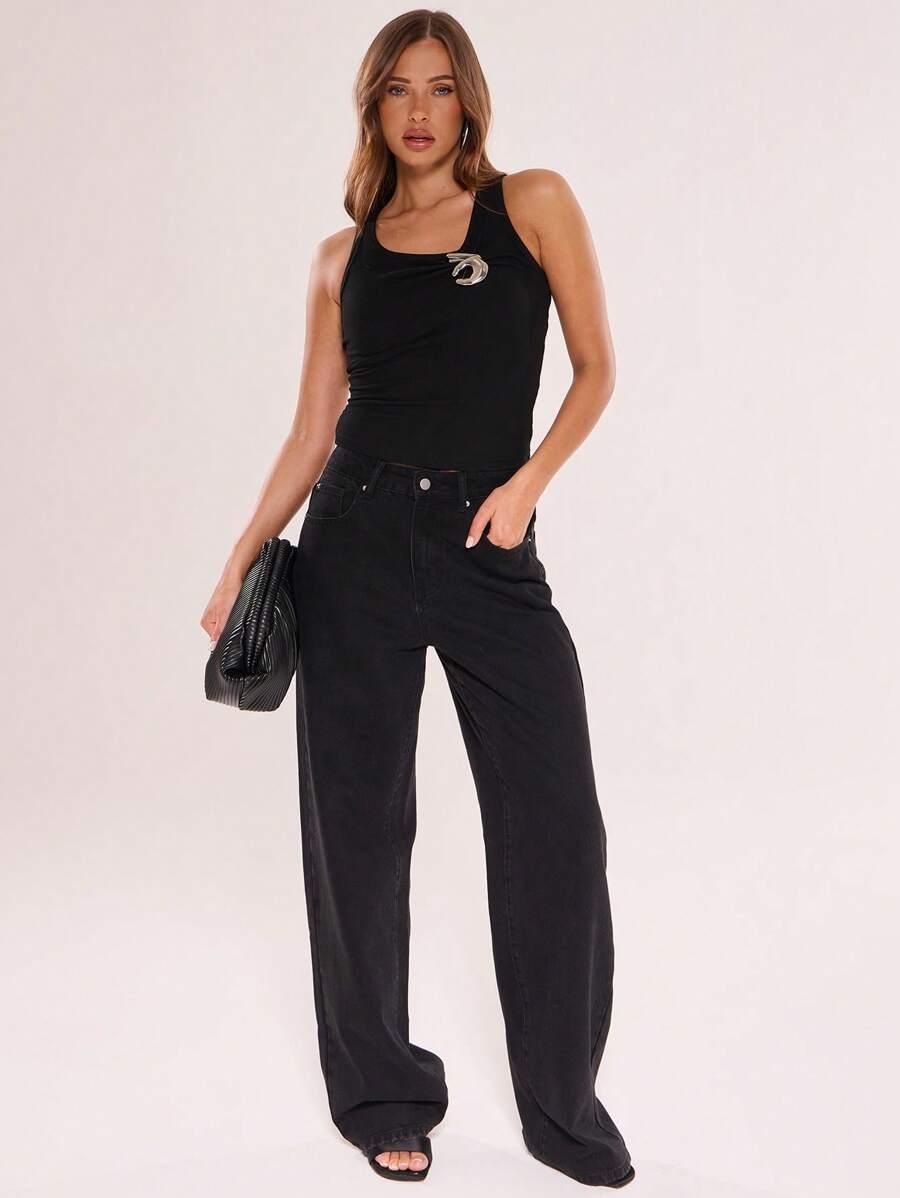 MUSERA CZARNE SPODNIE JEANS S06__S