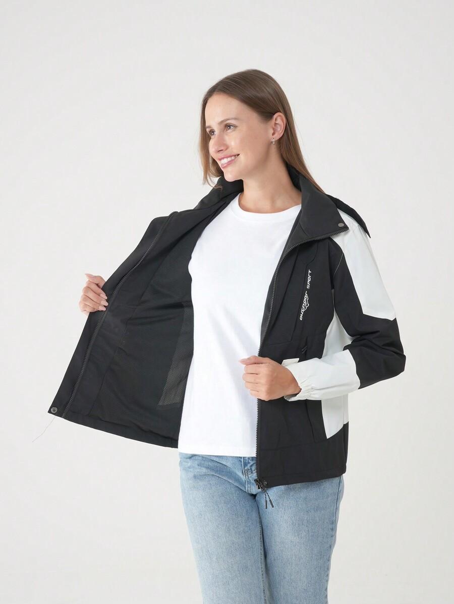 SHEIN KURTKA WIATRÓWKA KAPTUR KONTRAST S06__XXL