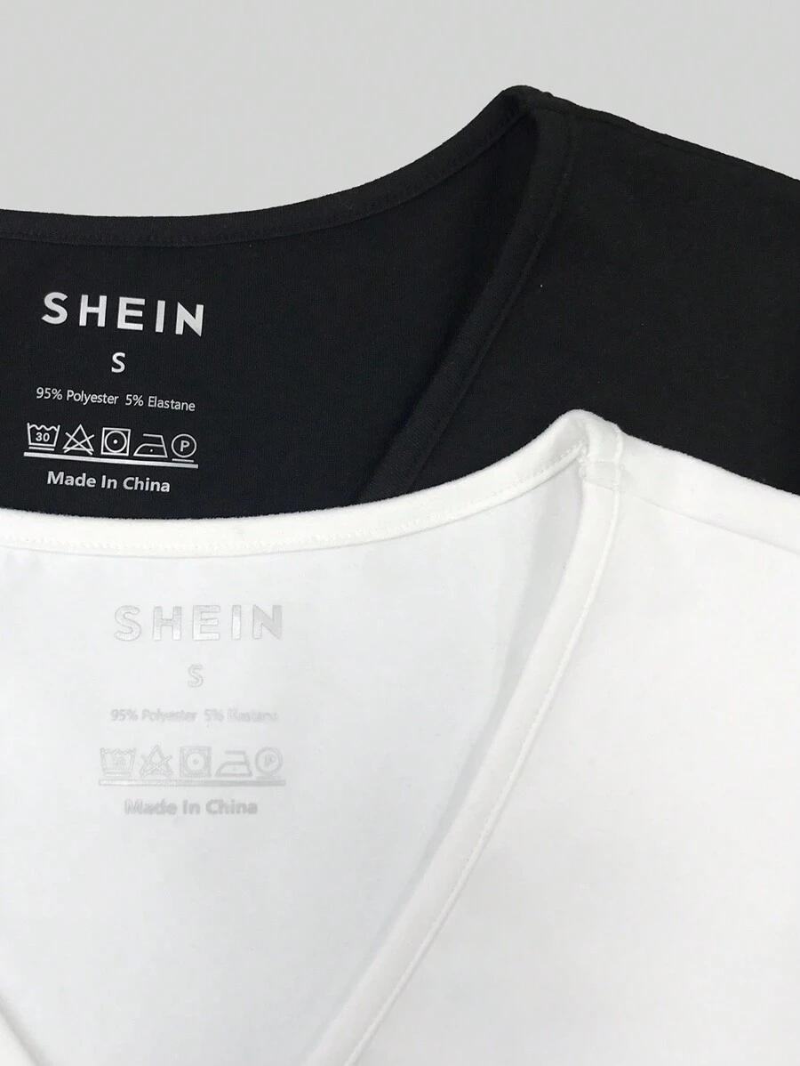 SHEIN BODY KRÓTKI RĘKAW 2-PACK S06__L