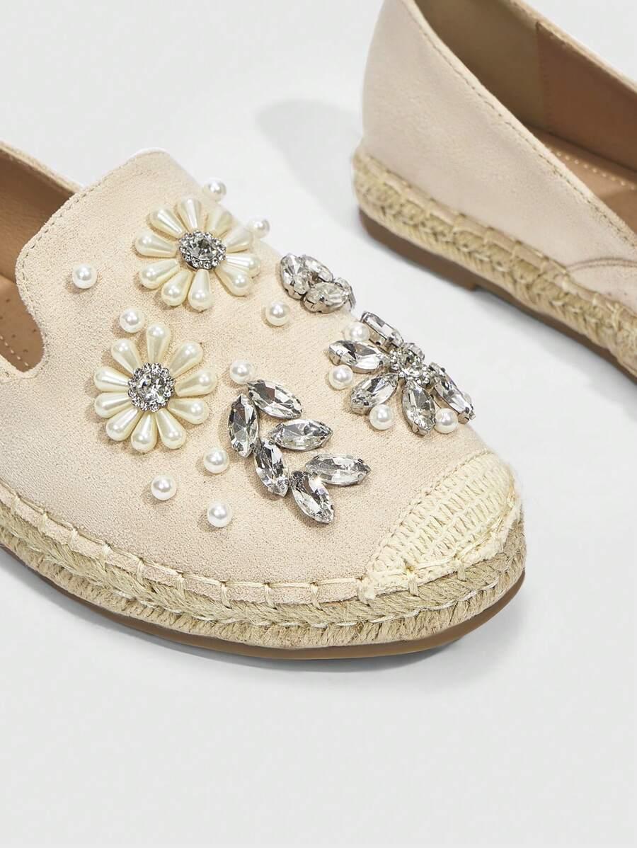 SHEIN BEŻOWE ESPADRYLE ZDOBIENIE S06__39