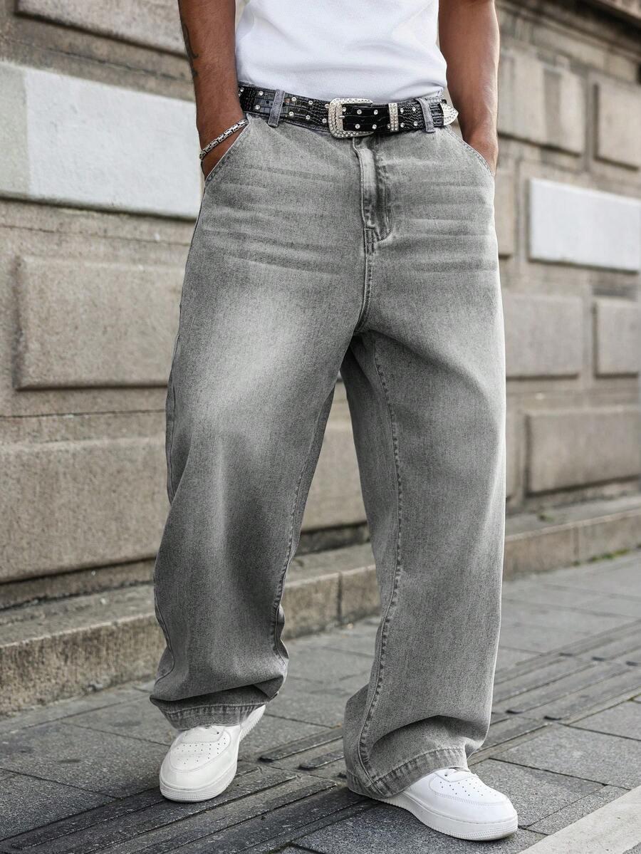 SHEIN SZARE SPODNIE JEANS S06__S