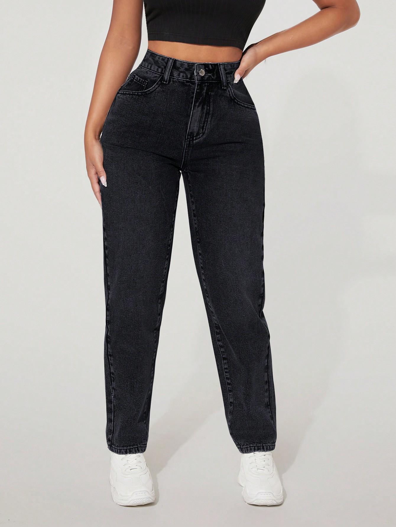 EURMUSE CZARNE SPODNIE JEANS