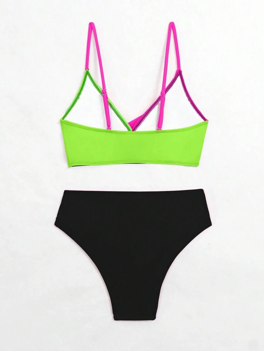 SHEIN DWUCZĘŚCIOWY STRÓJ KĄPIELOWY S09__L