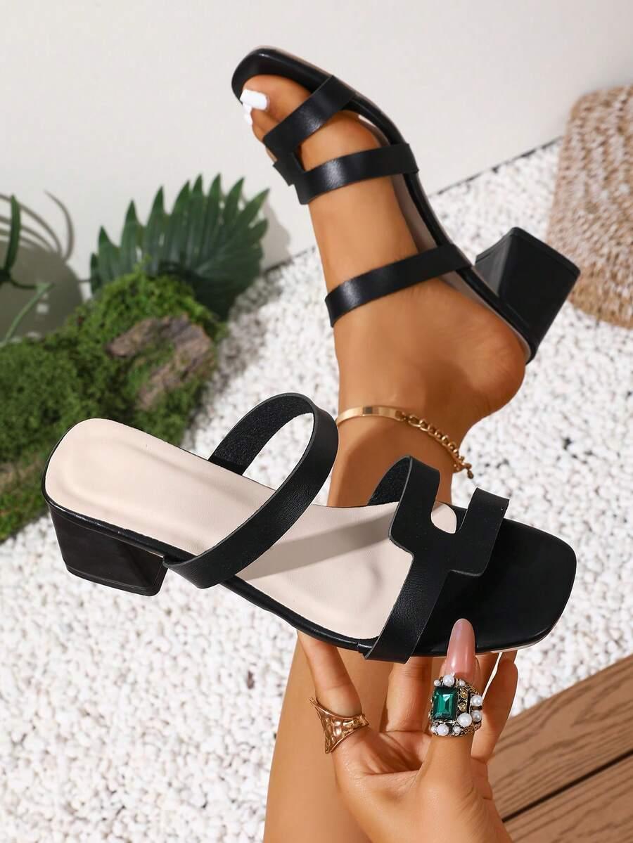 SHEIN CZARNE SANDAŁY OBCAS S06__39