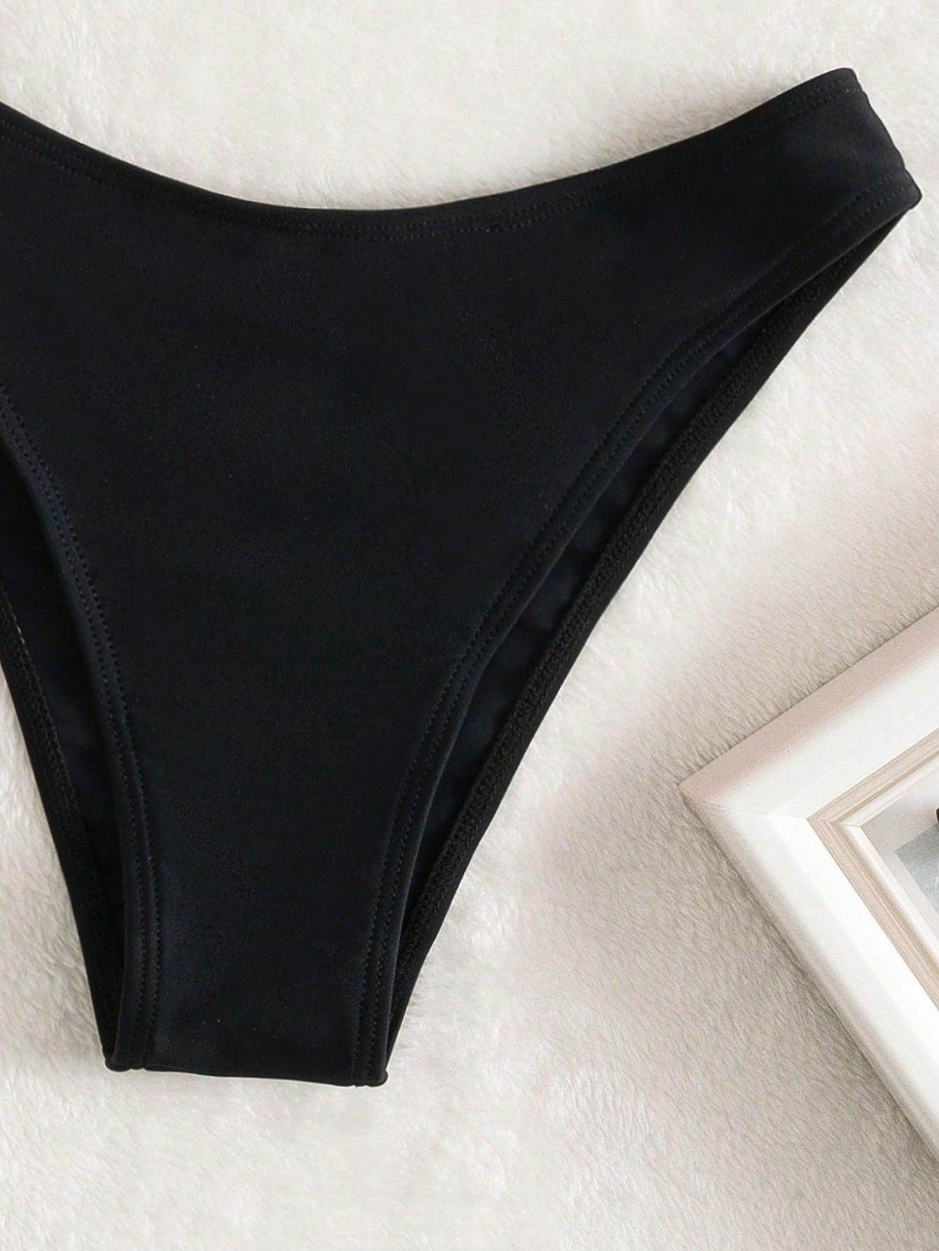 SHEIN CZARNY DÓŁ OD BIKINI S09__XL