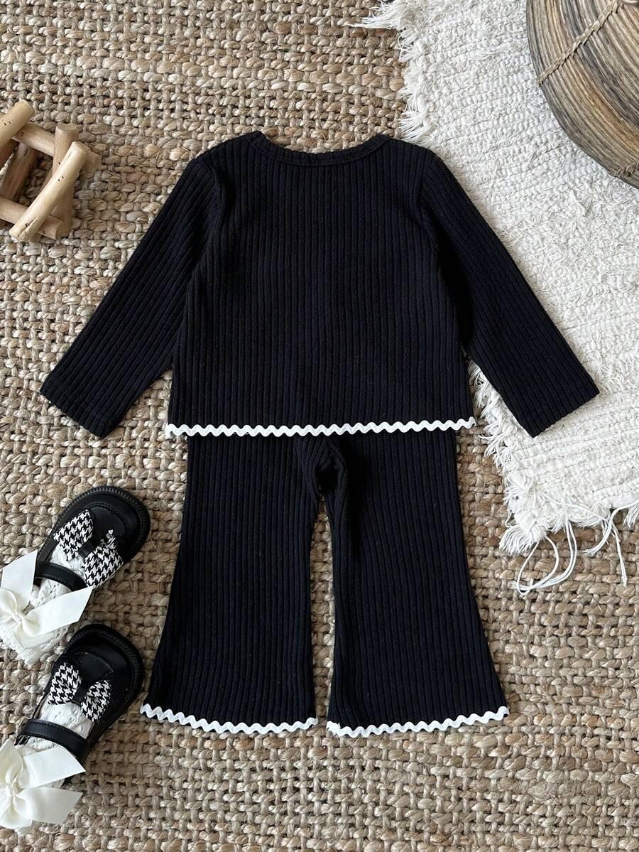 SHEIN CZARNE SPODNIE BLUZKA KOMPLET S06__86-92