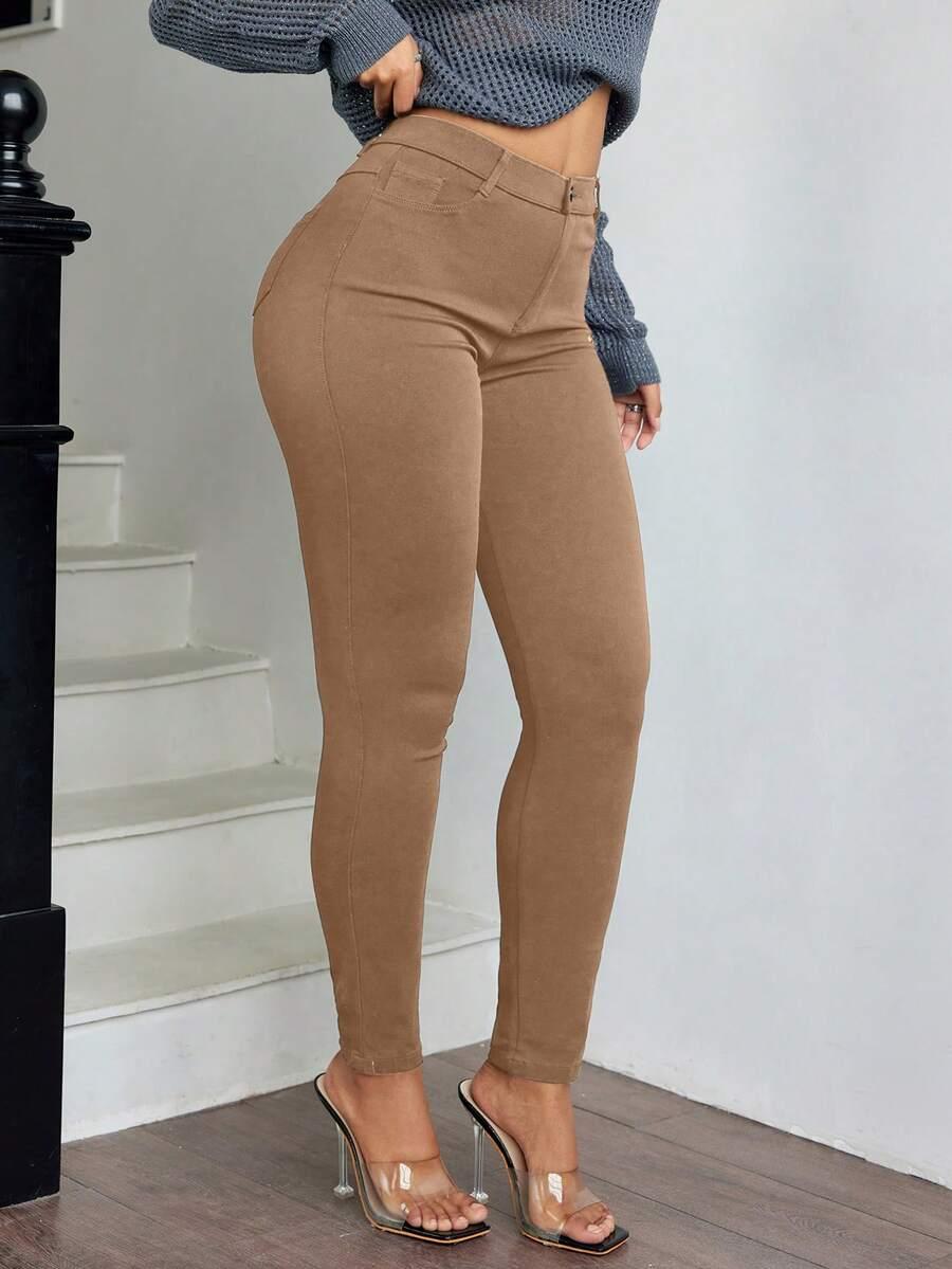 APPERLOTH A BRĄZOWE SPODNIE CASUAL S06__46