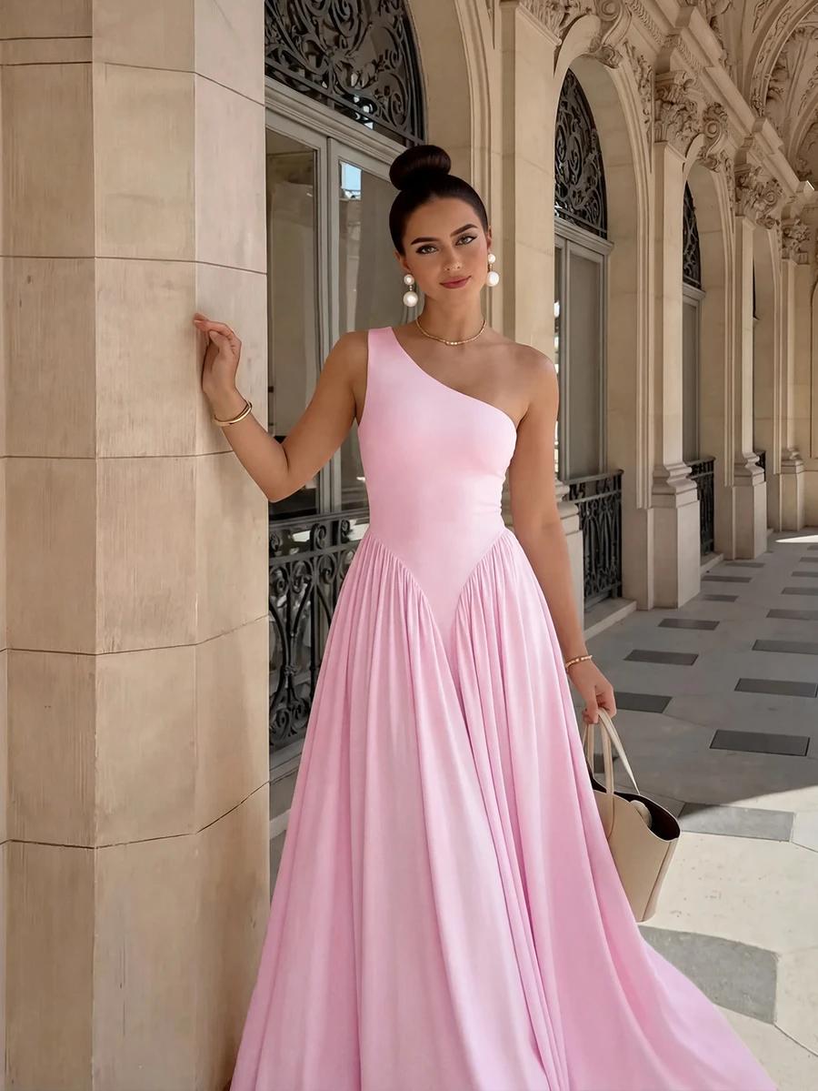 SHEIN RÓŻOWA MAXI SUKIENKA S06__XS