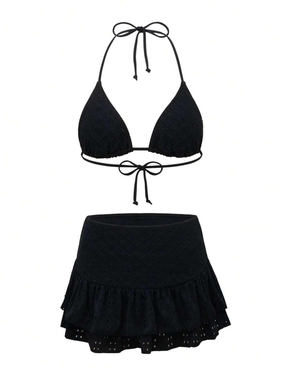 SWIM MOD DWUCZĘŚCIOWY STRÓJ KĄPIELOWY SPÓDNICA KOMPLET S09__L