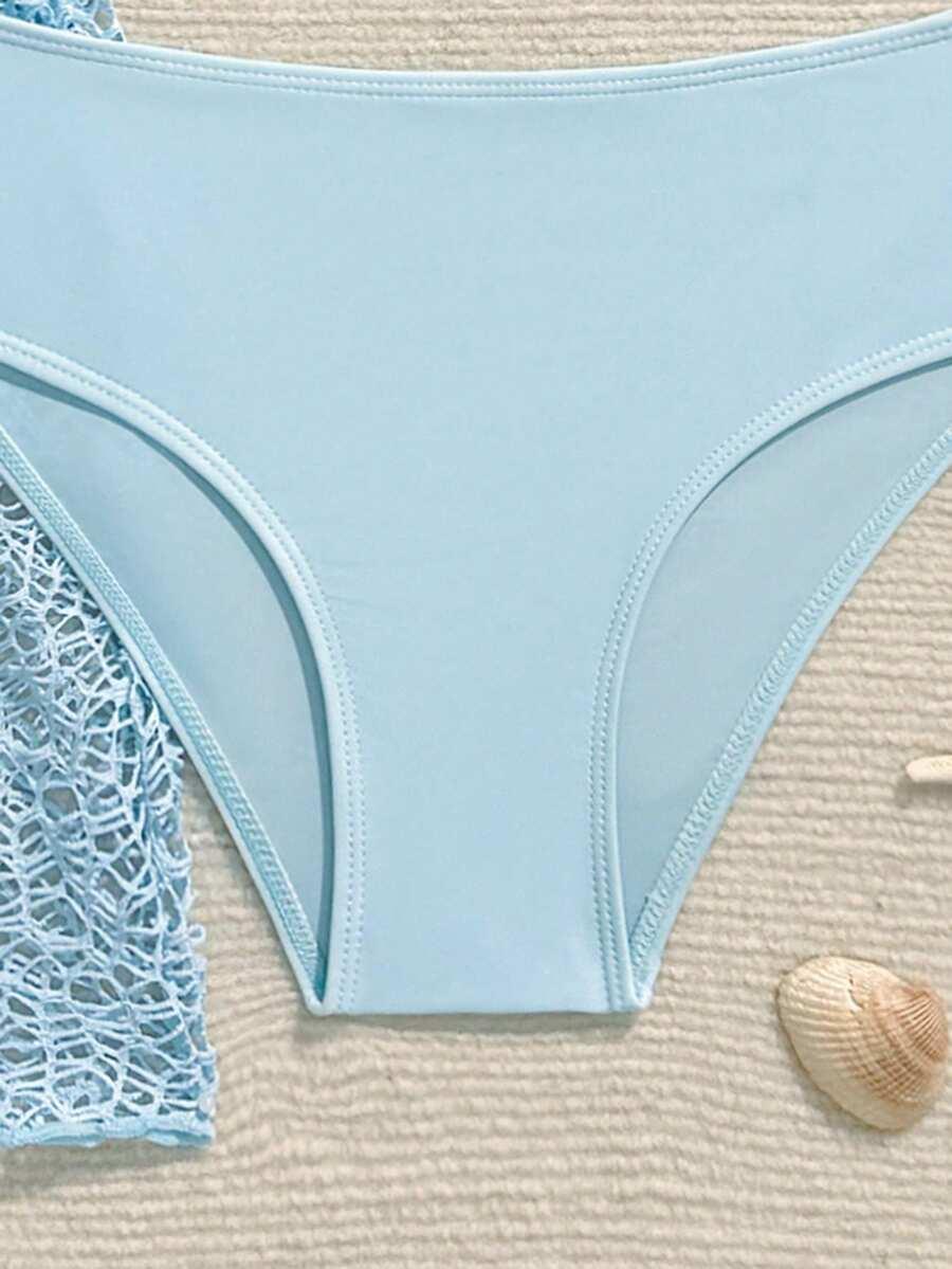 SHEIN DWUCZĘŚCIOWY STRÓJ KĄPIELOWY BLUZKA SPODNIE KOMPLET S09__128-134