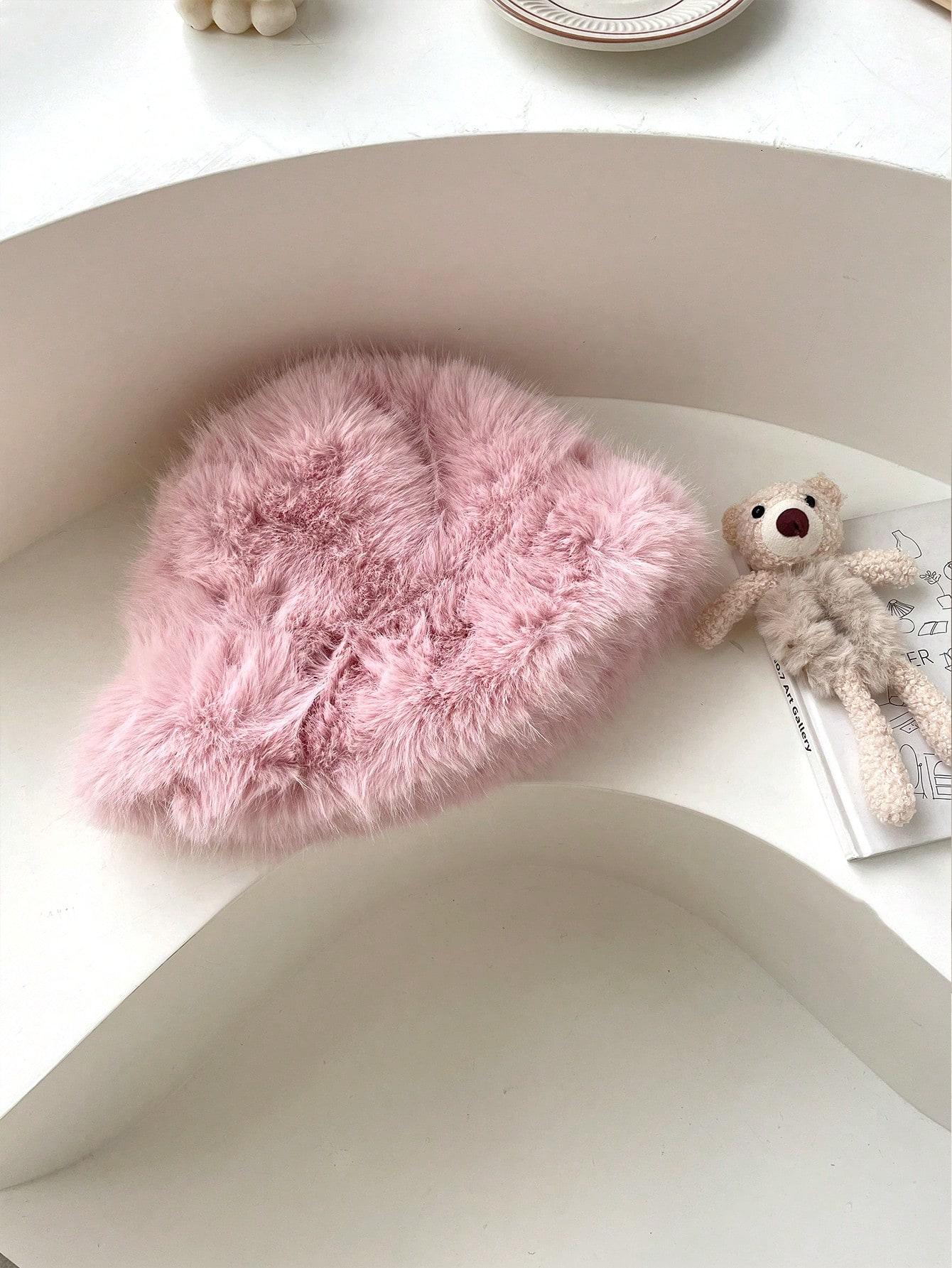 SHEIN RÓŻOWA CZAPKA ZIMOWA W01__56/58