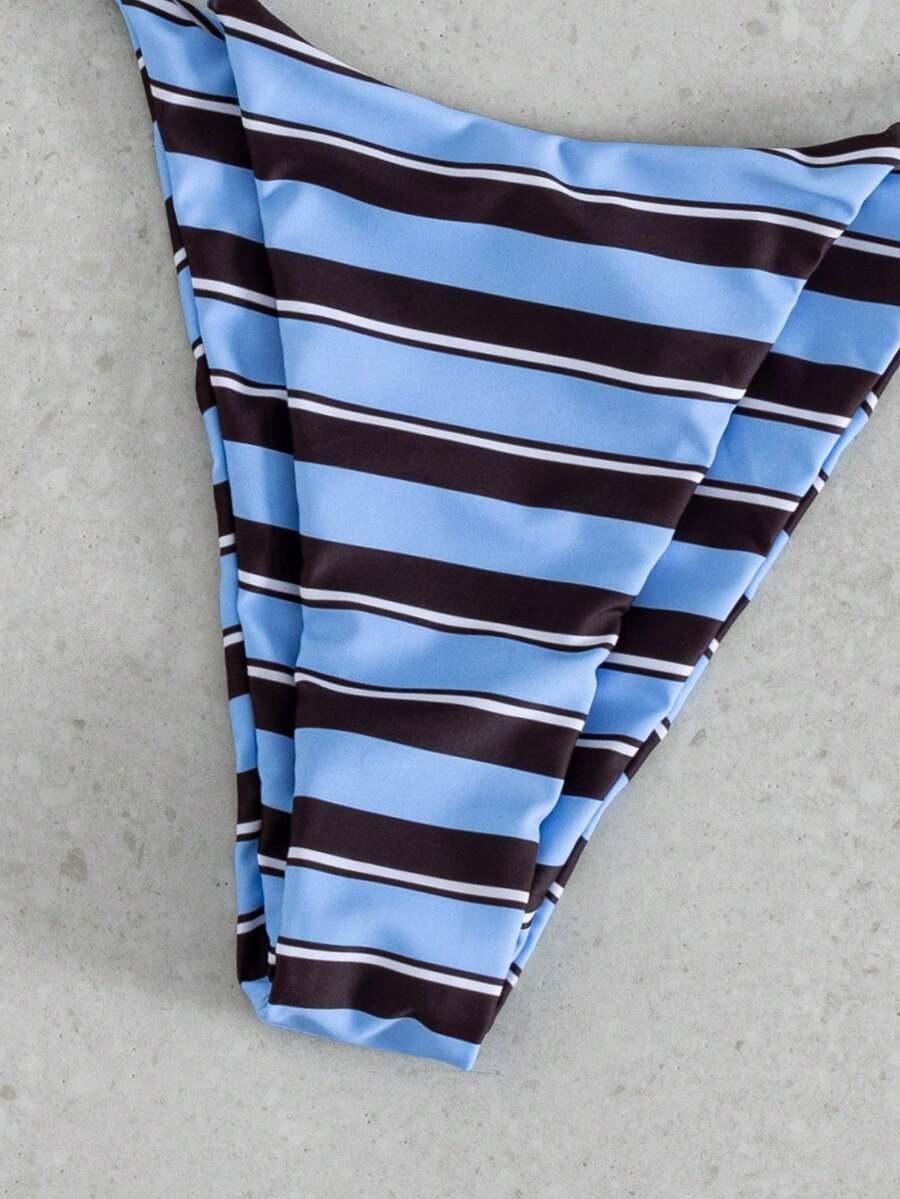 SHEIN STRÓJ KĄPIELOWY DWUCZĘŚCIOWY PASKI S09__XS