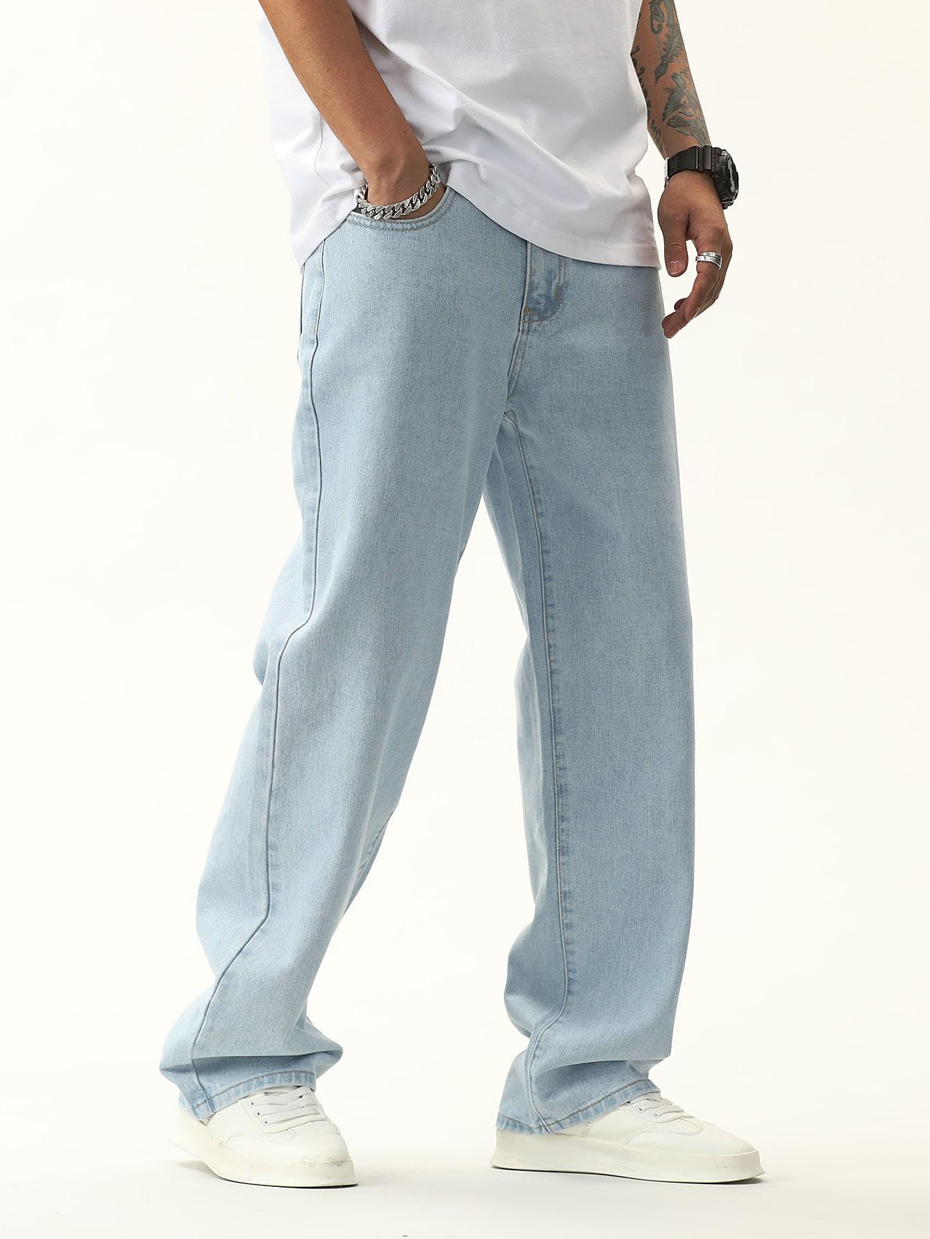 SHEIN NIEBIESKIE SPODNIE JEANSY KIESZENIE S06__M