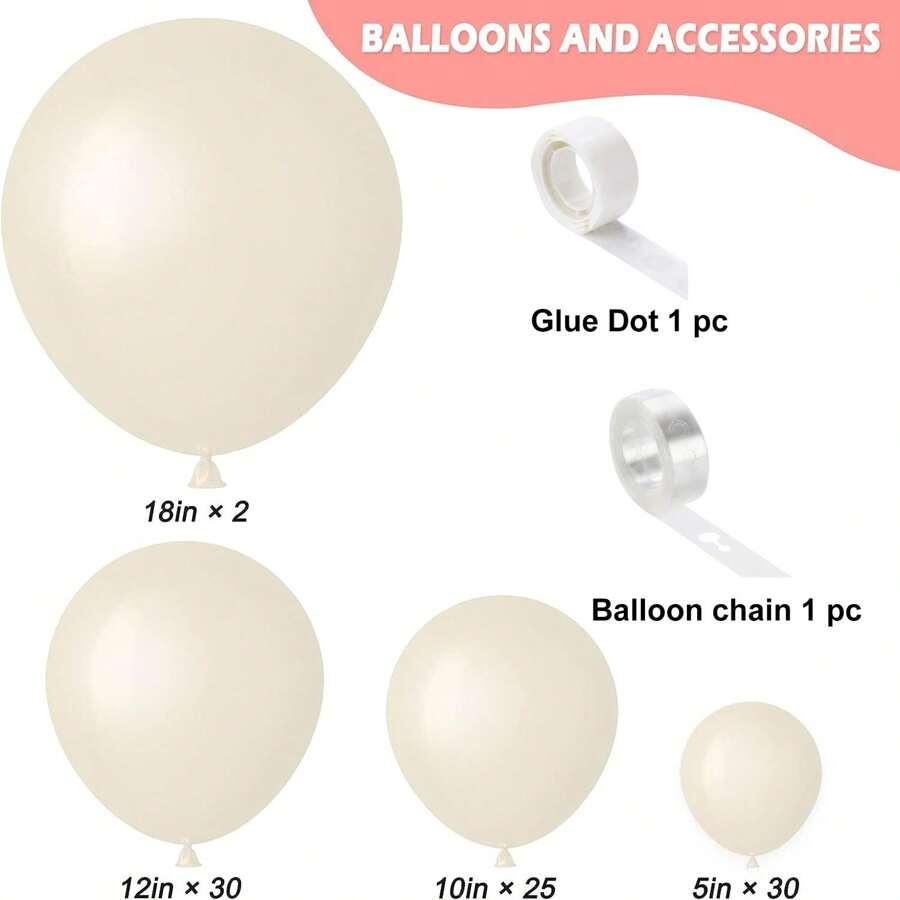 SHEIN BEŻOWE BALONY 87SZT S07