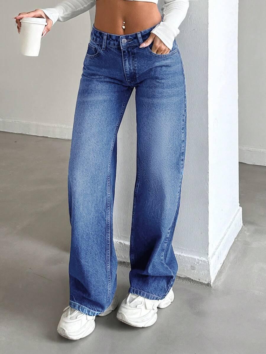 SHEIN NIEBIESKIE SPODNIE JEANS S06__M