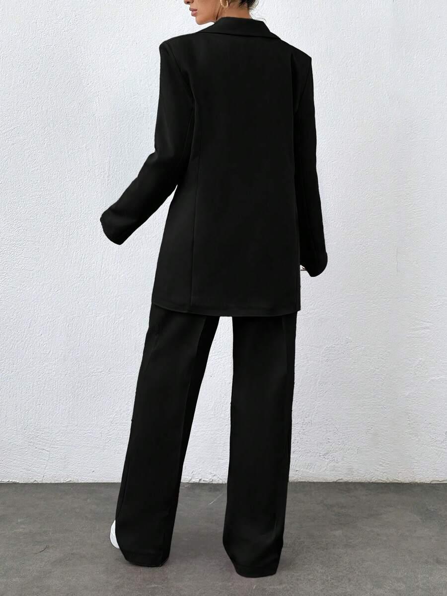 SHEIN MARYNARKA SPODNIE KOMPLET S06__S