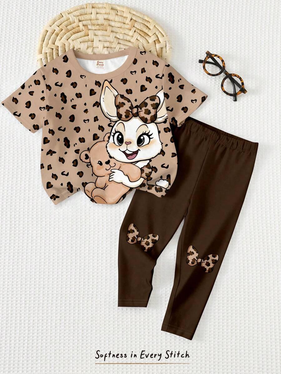 SHEIN BLUZKA LEGGINSY KOMPLET S06__104-110