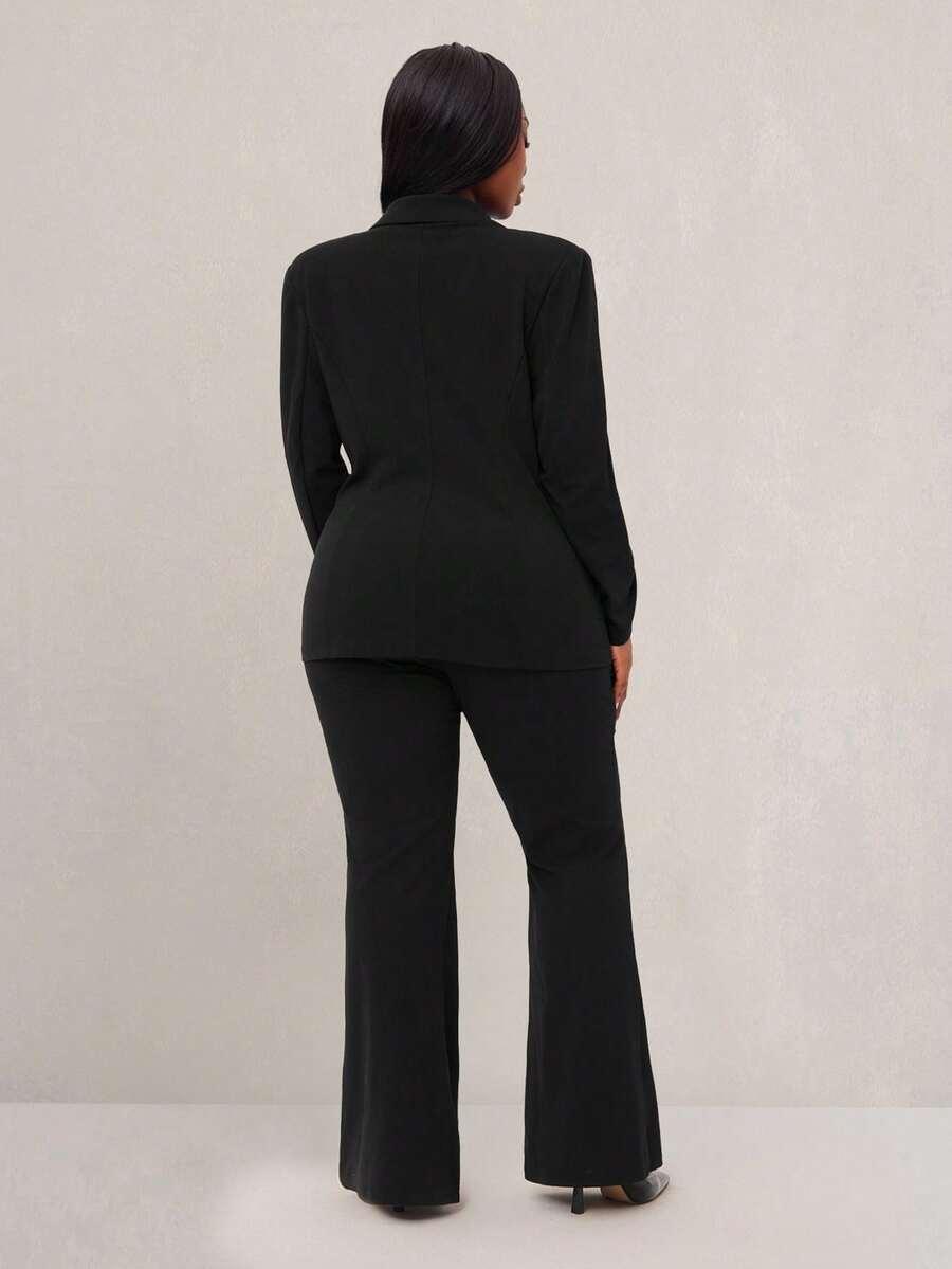 SHEIN SPODNIE MARYNARKA KOMPLET S06__48