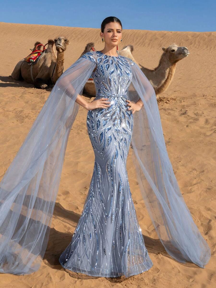 FAERIESTY NIEBIESKA MAXI SUKIENKA S06__L