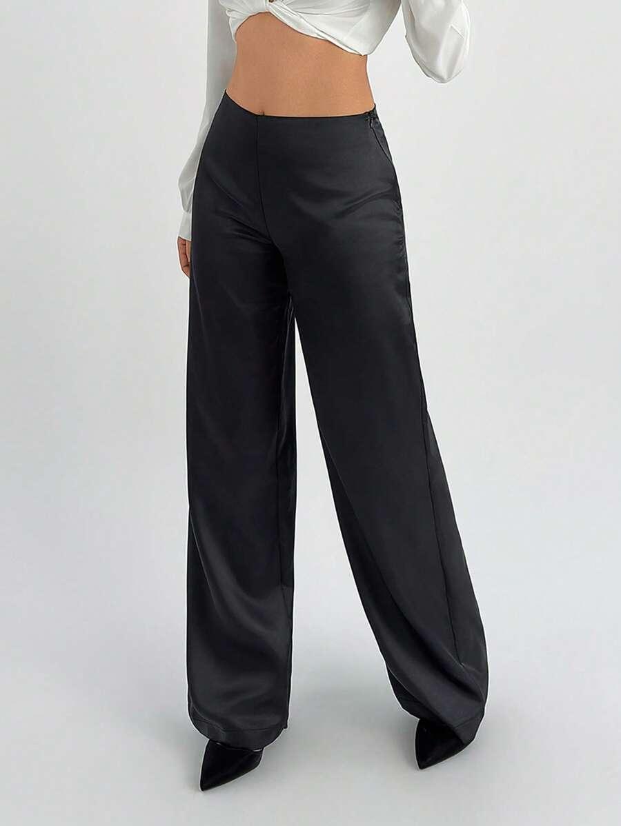 SHEIN CZARNE KLASYCZNE SPODNIE S06__L