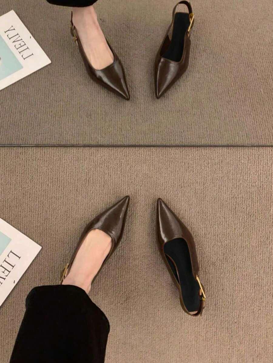 SHEIN BRĄZOWE CZÓŁENKA SZPIC S06__38