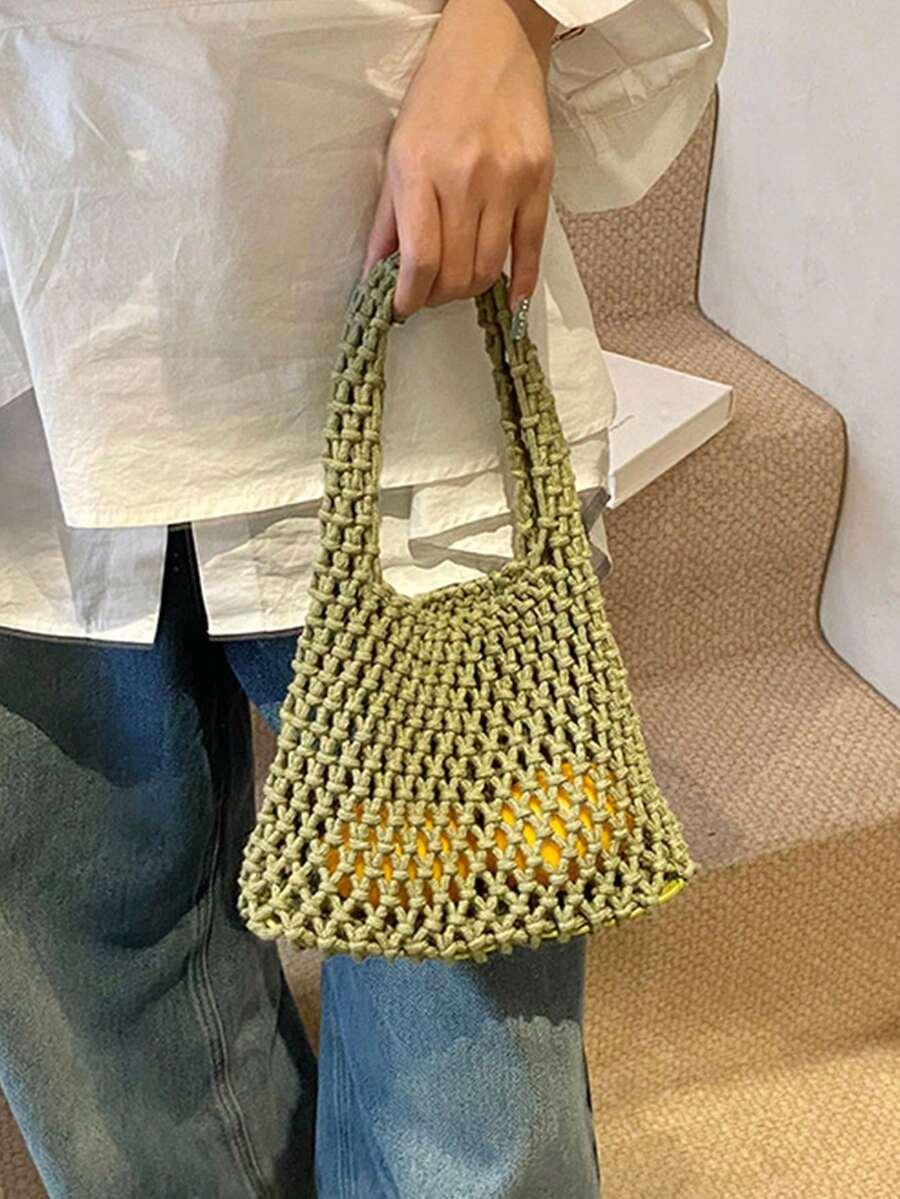SHEIN ZIELONA TOREBKA CASUAL S07__17X20CM