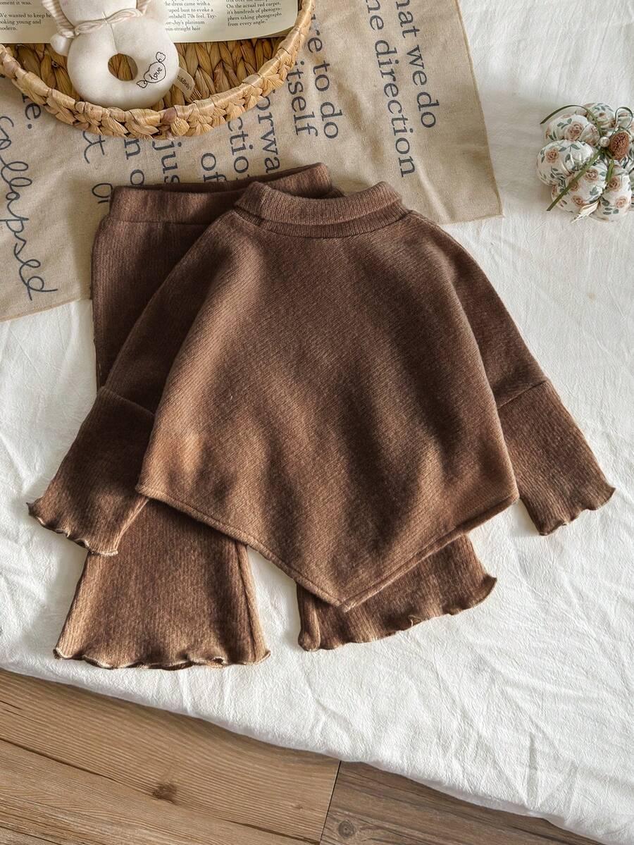 SHEIN DZIANINOWY KOMPLET SWETER SPODNIE S06__80/86