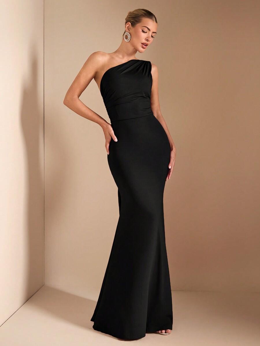 SHEIN CZARNA MAXI SUKIENKA S06__XS