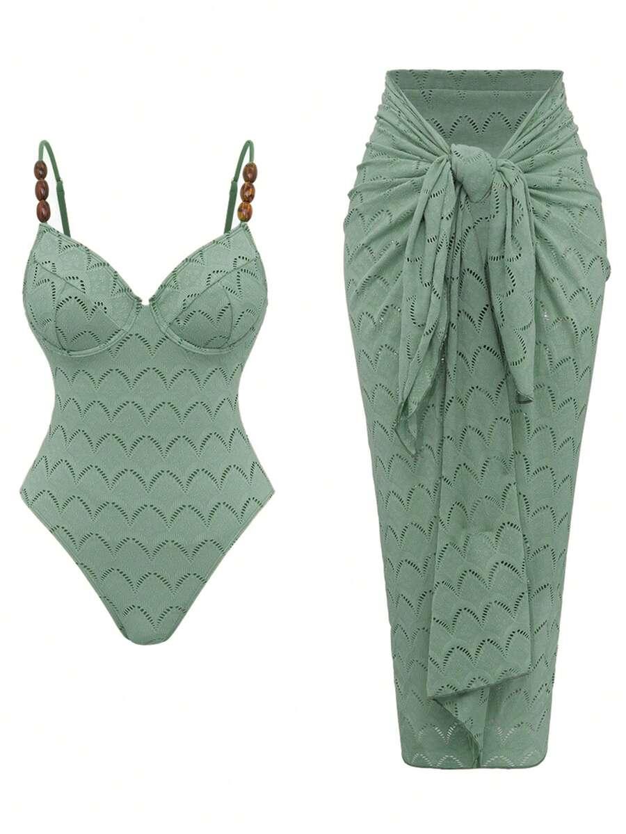 SWIM OASIS JEDNOCZĘŚCIOWY STRÓJ KĄPIELOWY SPÓDNICA KOMPLET S09__M