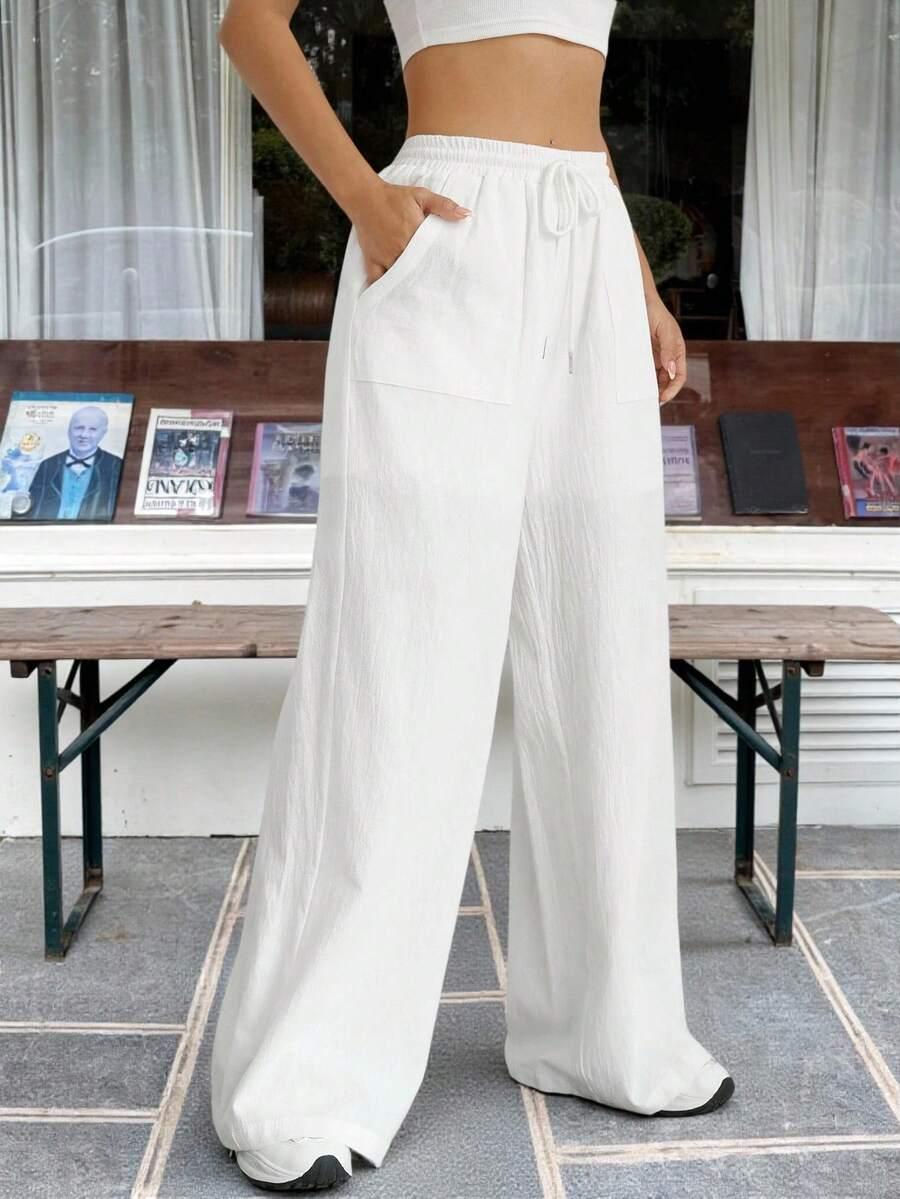 SHEIN BIAŁE SPODNIE CASUAL S06__L