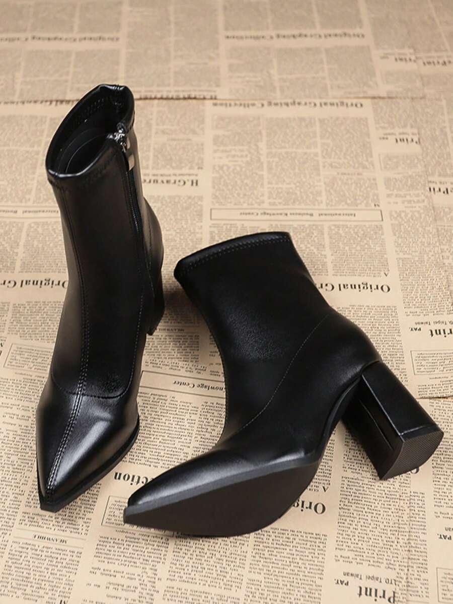 SHEIN CZARNE BOTKI ZAMEK W01__37,5