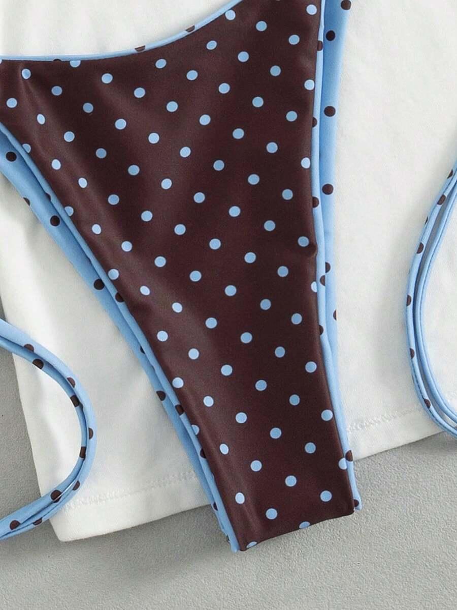 SHEIN DWUCZĘŚCIOWY STRÓJ KĄPIELOWY GROSZKI S09__L
